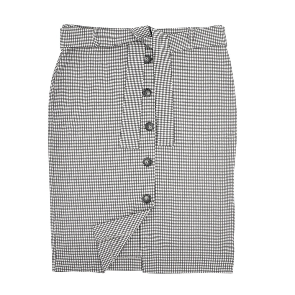 Jules &‎ Leopold Studio Womens XL Houndstooth Belted Button Front Pencil Skirt